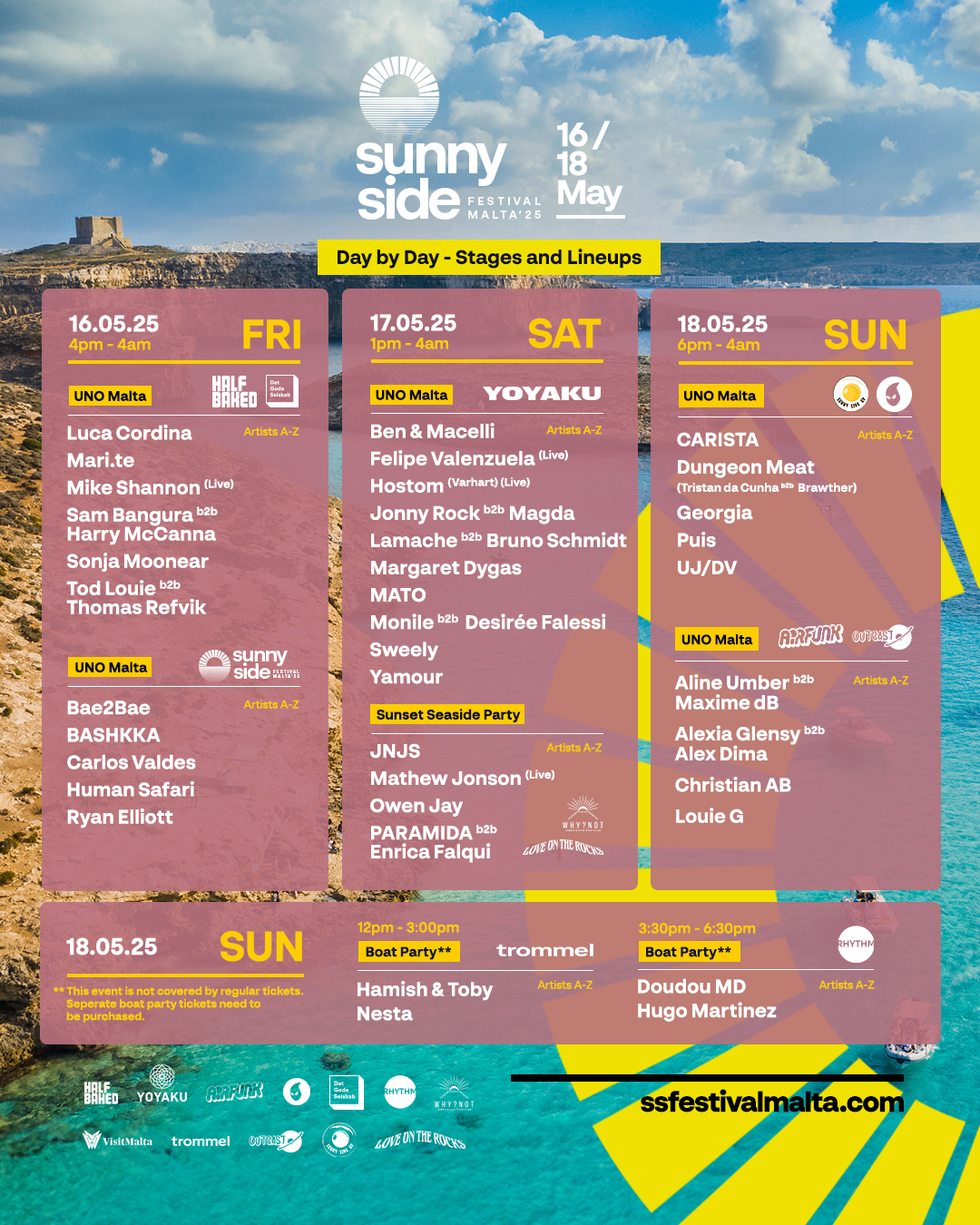 Sunny Side Festival 2025 rivela la line-up completa: un anticipo d’estate nel cuore del Mediterraneo